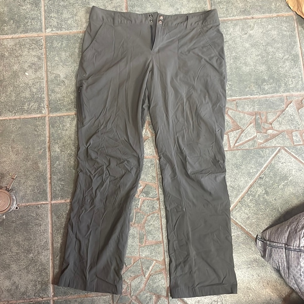 Grey Columbia pants.